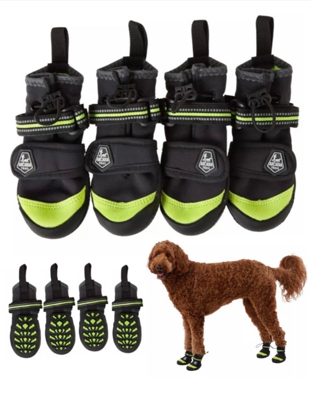 Arcadia Trail  Year-Round All-Terrain Dog Booties Gear Dog shoes - size Medium